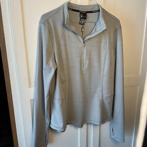 Spyder Light Gray Active Pullover nwt